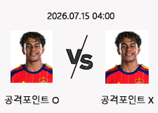 7/15 04:00 경기 FIFA 북중미 월드컵 4강 #라민 야말 공격포인트 O/X# 프랑스 vs 스페인 1