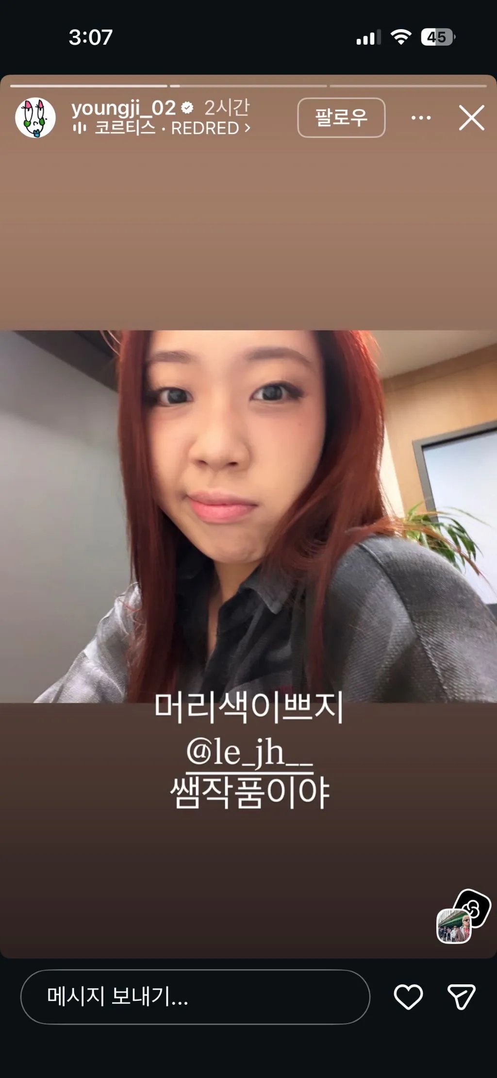 선거철 염색으로 인스스 사과문 올린 이영지 ㄷㄷ 2