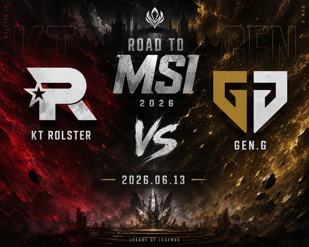 06/13 15:00 경기 Road to MSI #BO.5# KT롤스터 (+2.5) vs 젠지 2