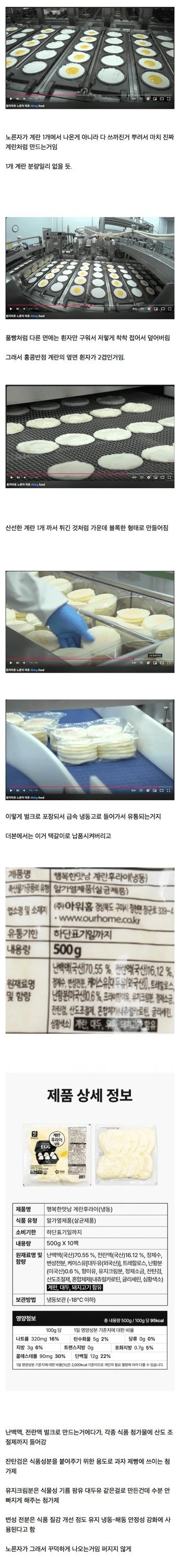 요즘 배달식당 계란 만들어지는법