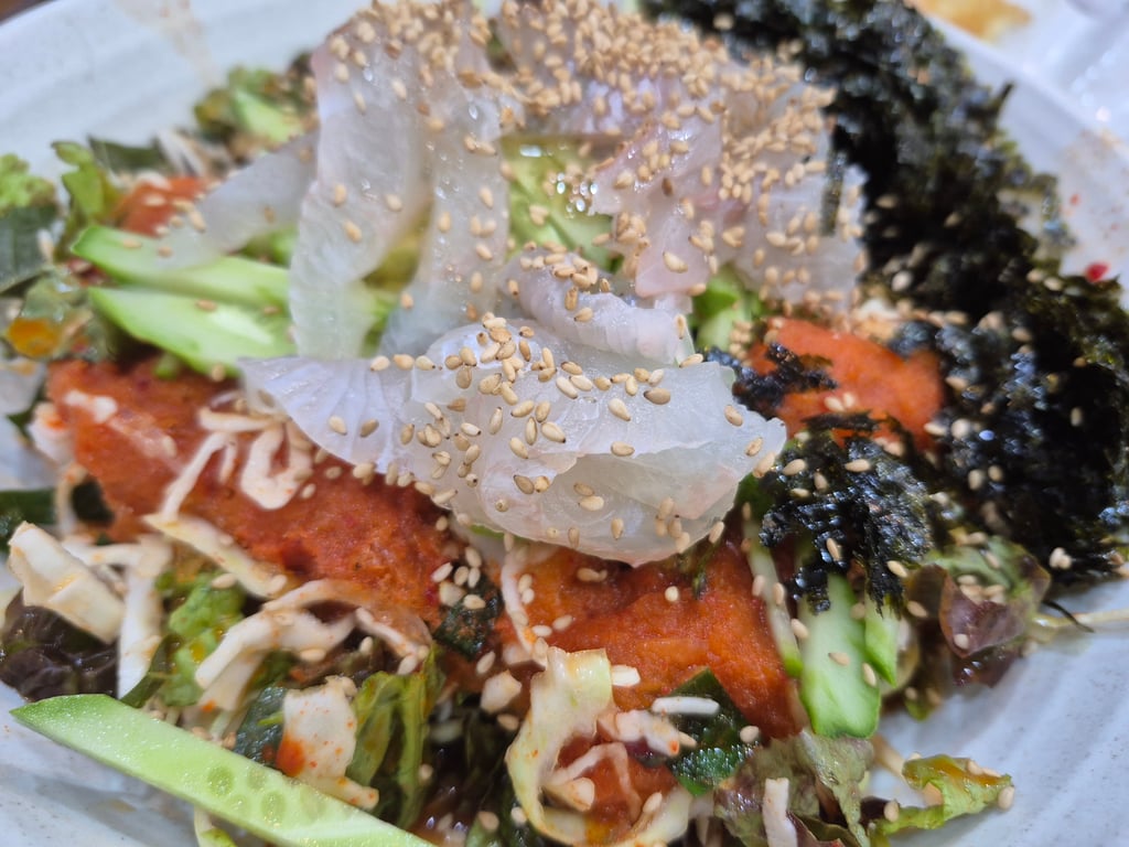 반찬으로 물회
