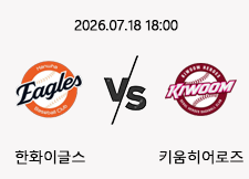 7/18 18:00 경기 KBO #연장포함# 한화이글스 (-1.5) vs 키움히어로즈 1