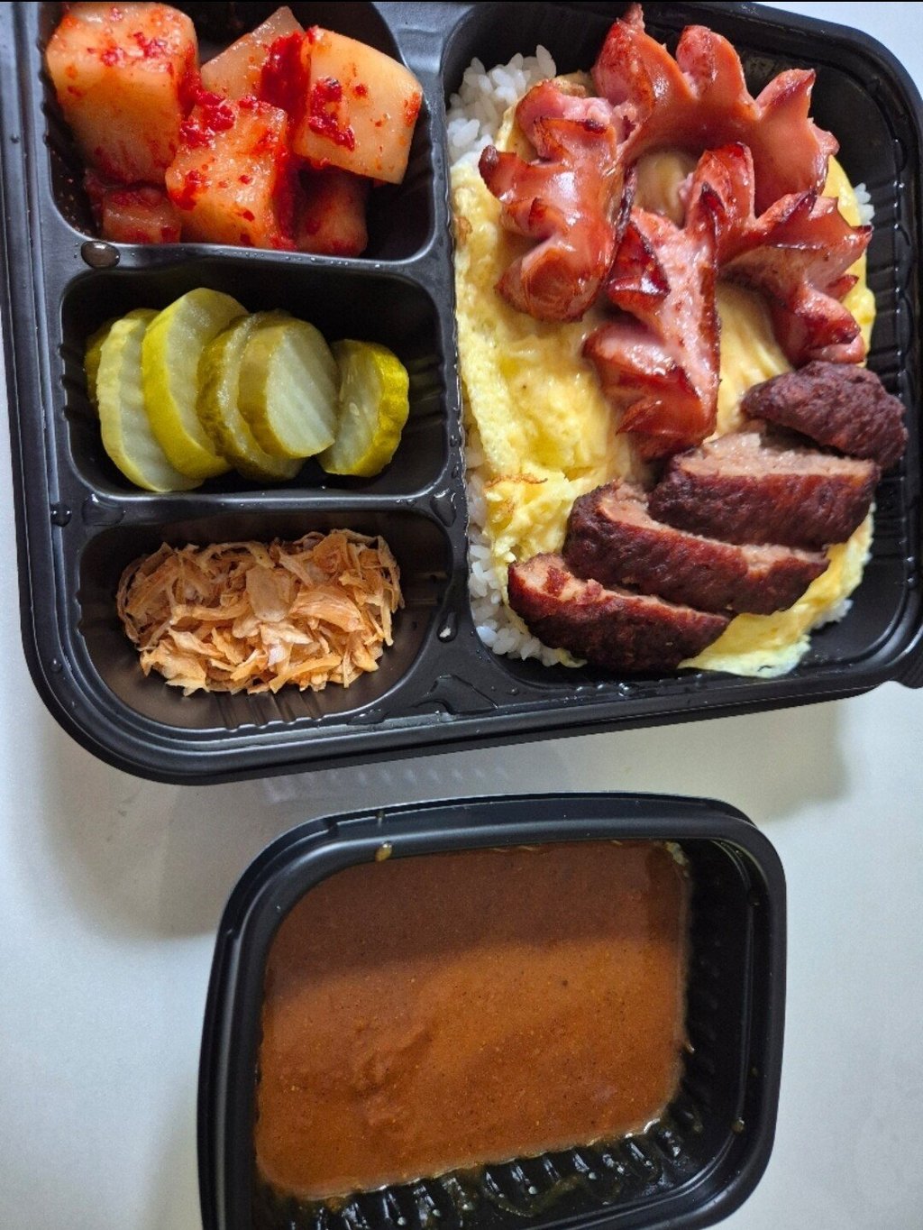 소시지+떡갈비+카레