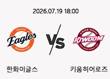 7/19 18:00 경기 KBO #연장포함# 한화이글스 (-2.5) vs 키움히어로즈 1