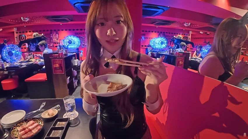 일본 바니걸이 고기를 구워준다면? 23