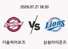 7/21 18:30 경기 KBO #연장포함# 키움히어로즈 (+1.5) vs 삼성라이온즈 1