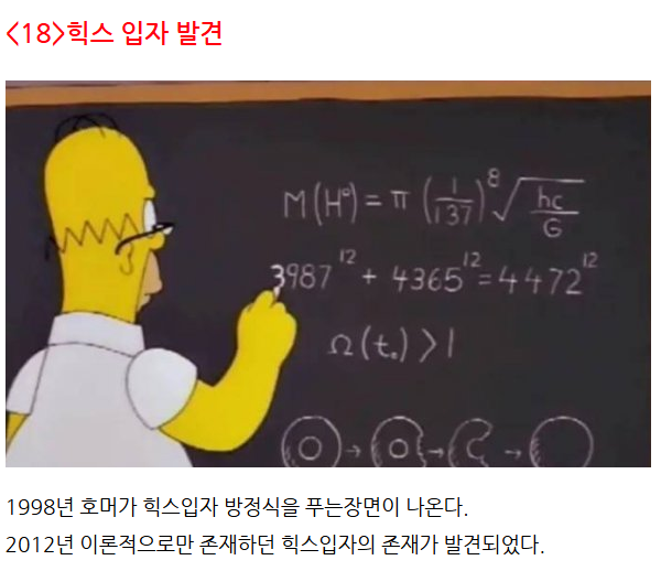 엄청난 적중률의 미래를 보인 심슨만화 예언 22가지 18