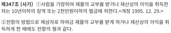 거스름돈을 더 받으면 사기죄가 될까? 2