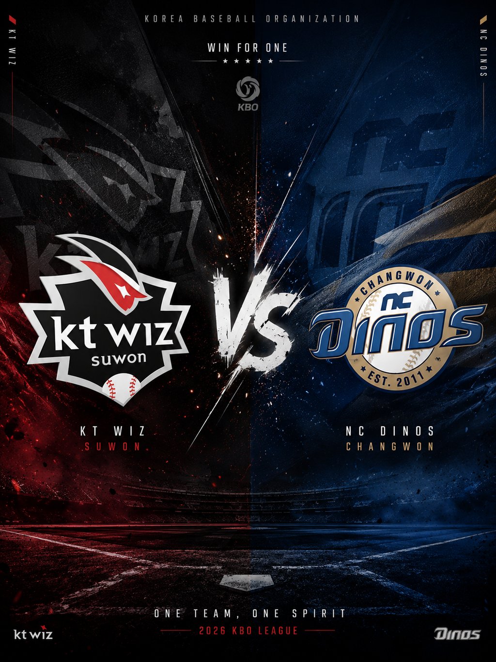 06/12 18:30 경기 KBO #연장포함# KT위즈 (+0.5) vs NC다이노스 2