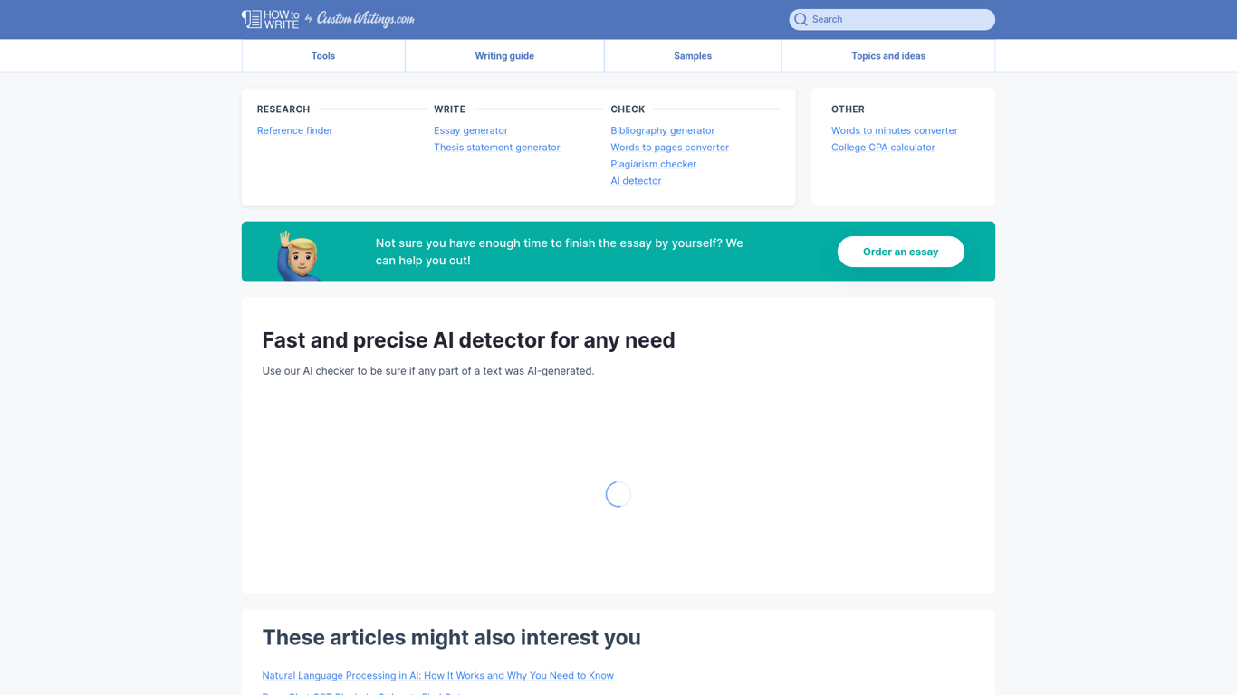AI Detector By Custom Writings
