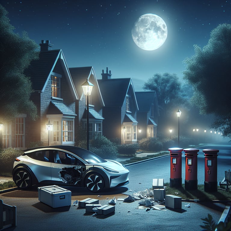Nanaimo Vandals Strike: Tesla and Mailboxes Damaged Overnight!
