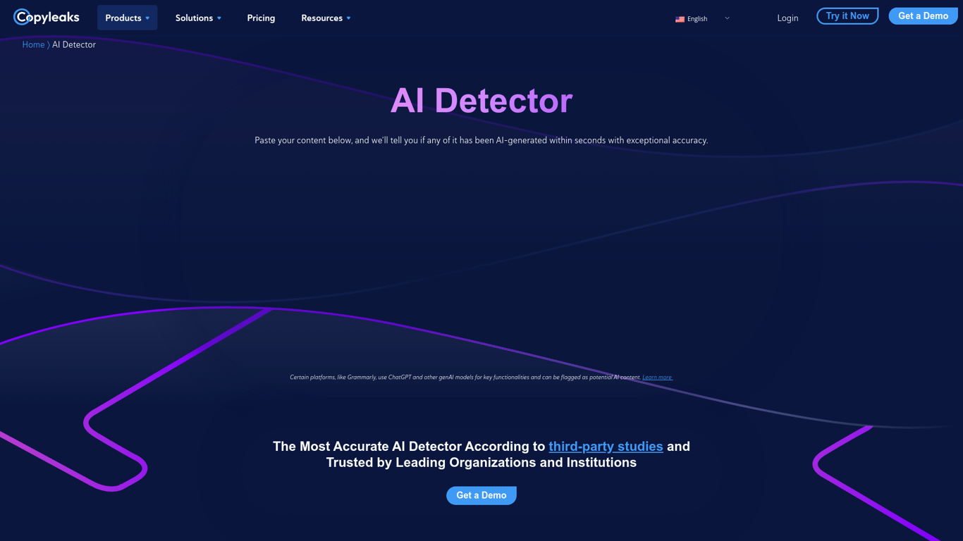Thumbnail image for AI Content Detector | Copyleaks