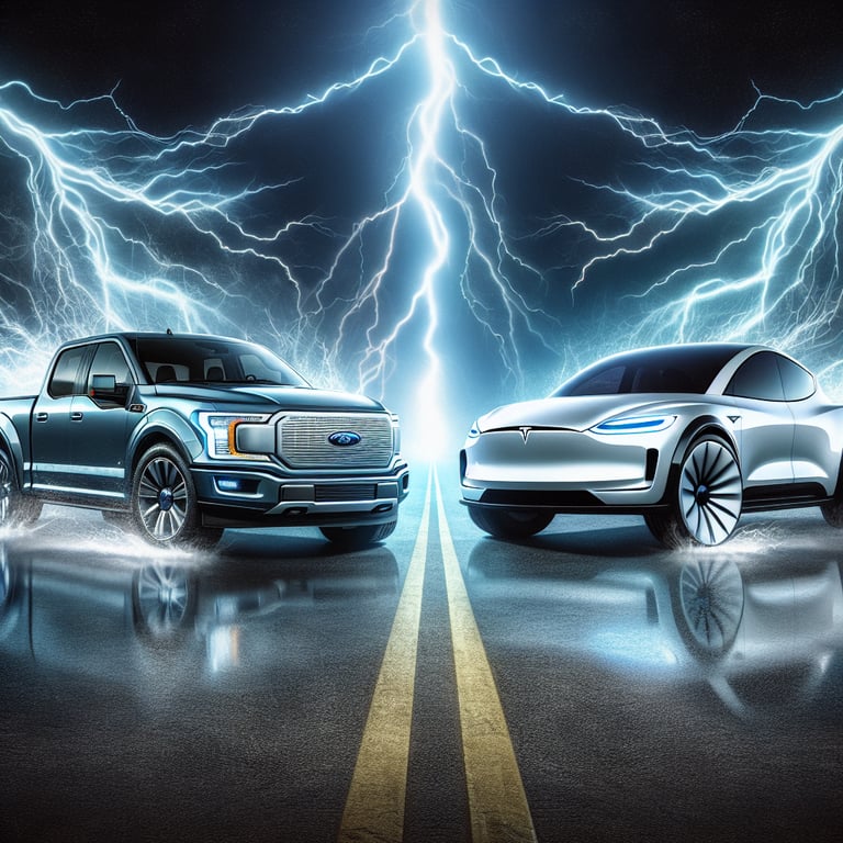 Epic Electric Showdown: Ford F-150 Lightning vs. Tesla Cybertruck