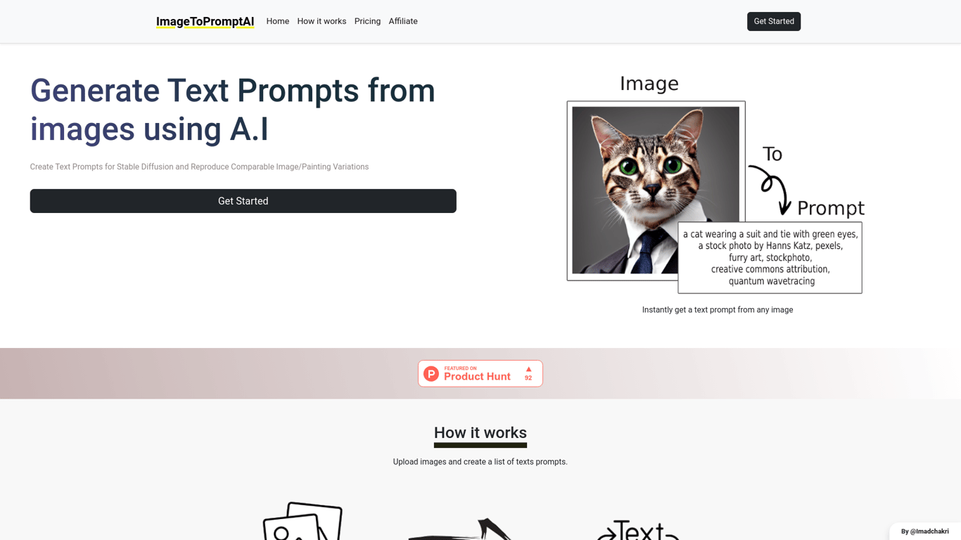Thumbnail image for ImageToPromptAI