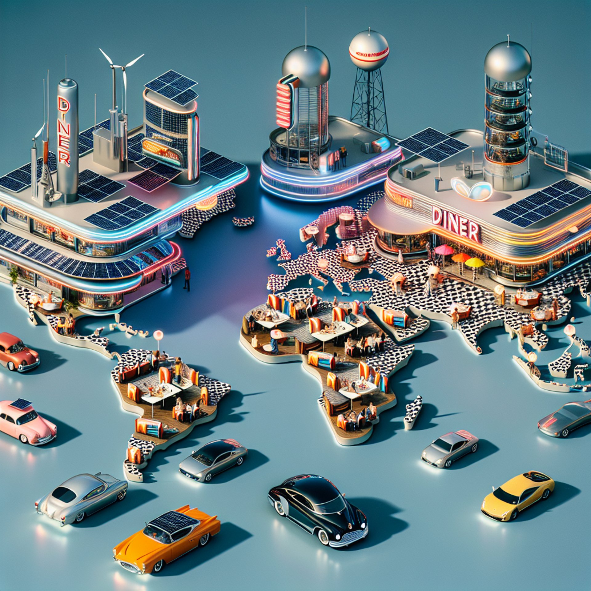 Tesla Expands Its Retro-Futuristic Diner Network Globally!