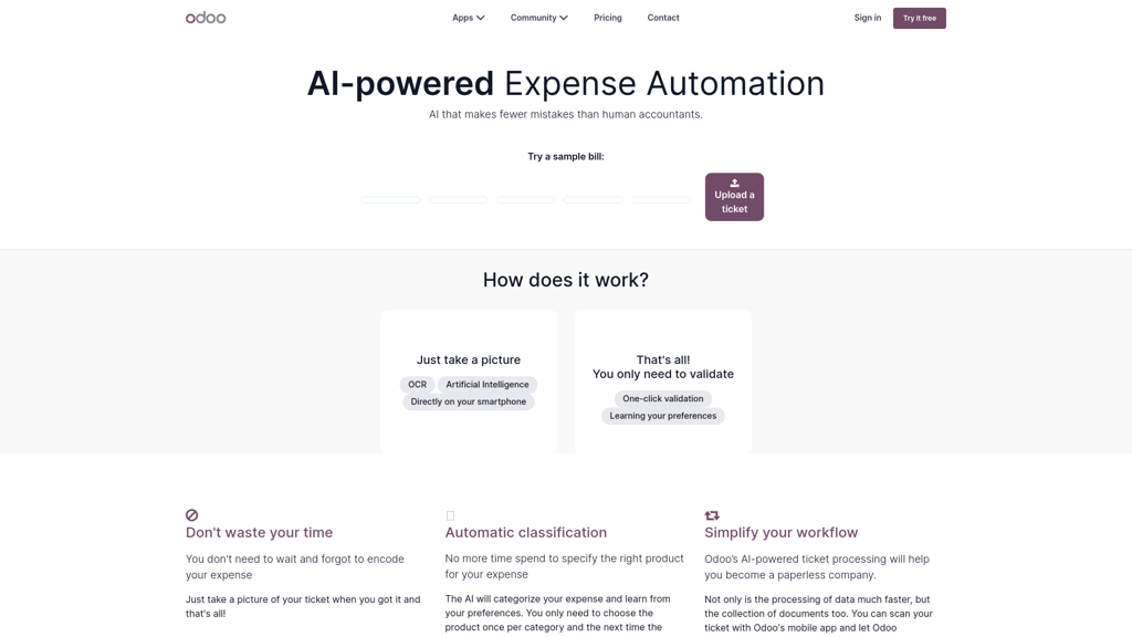 Thumbnail image for AI-powered Expense Automation | Odoo