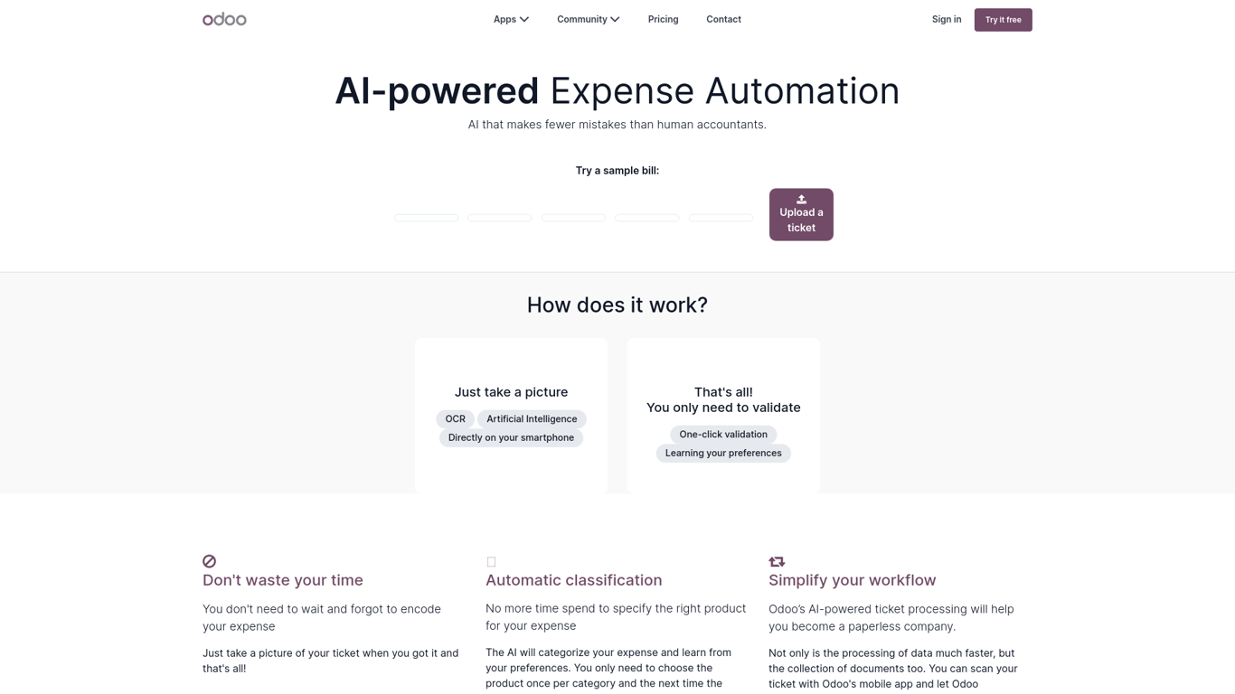 AI-powered Expense Automation | Odoo