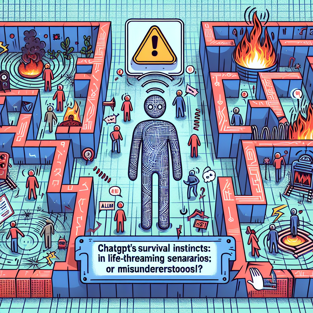 ChatGPT's Survival Instincts in Life-Threatening Scenarios: Alarming or Misunderstood?
