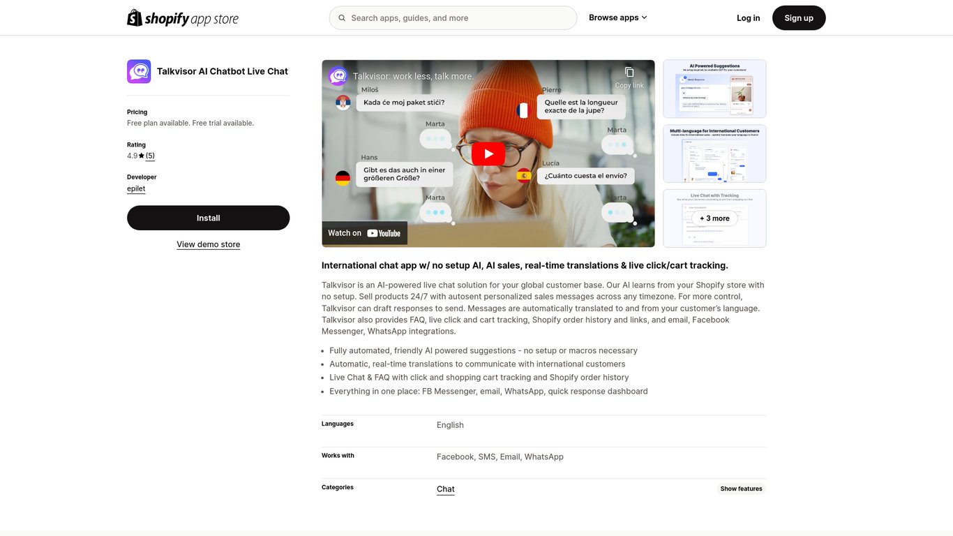 Talkvisor | Shopify App