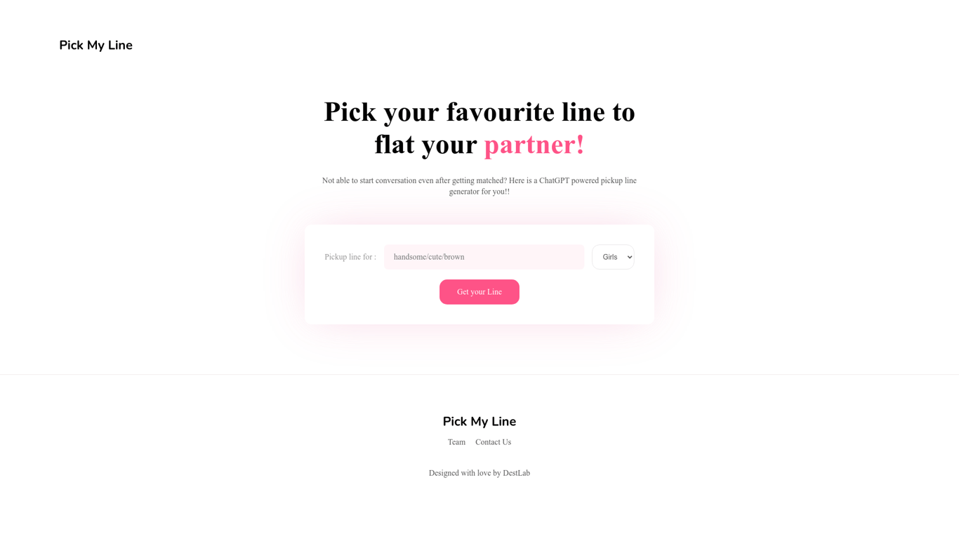Pickmyline