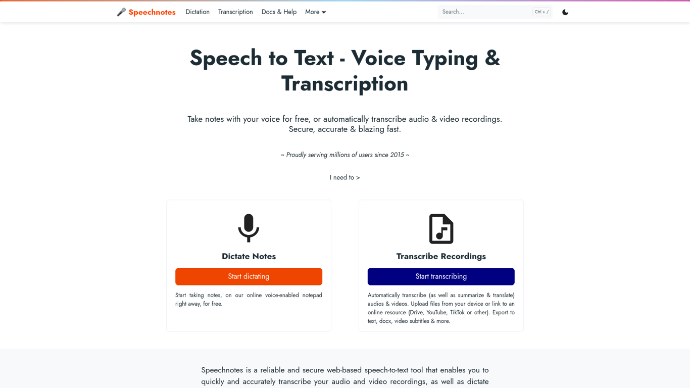 Speechnotes