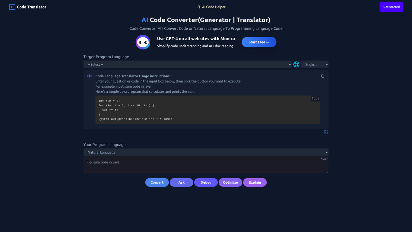 AI Code Convert