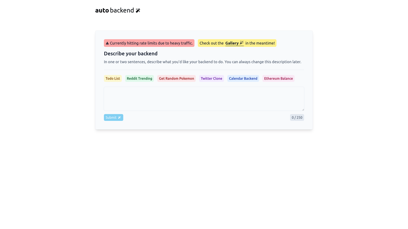 Auto Backend