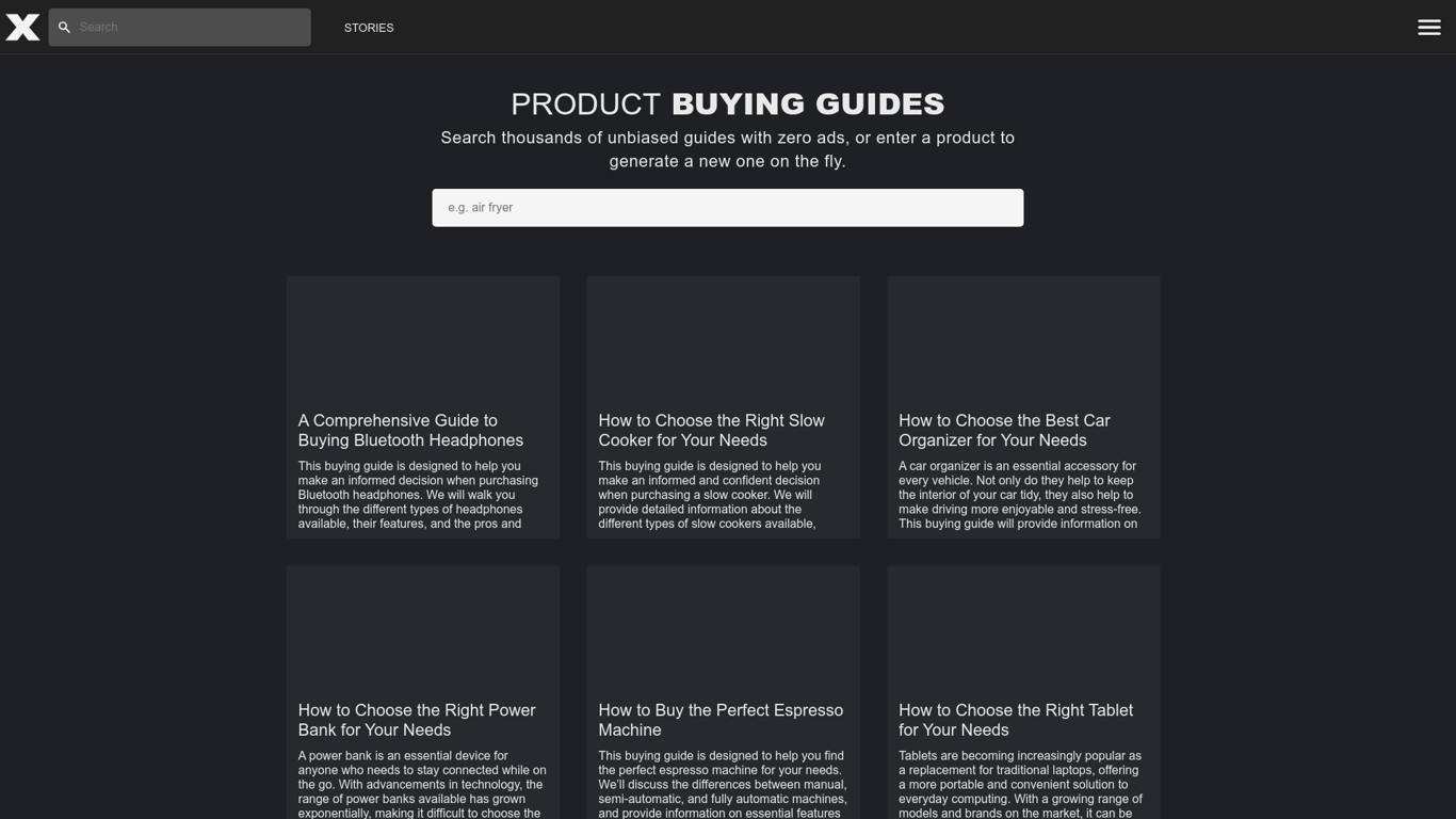 Product Buying Guides