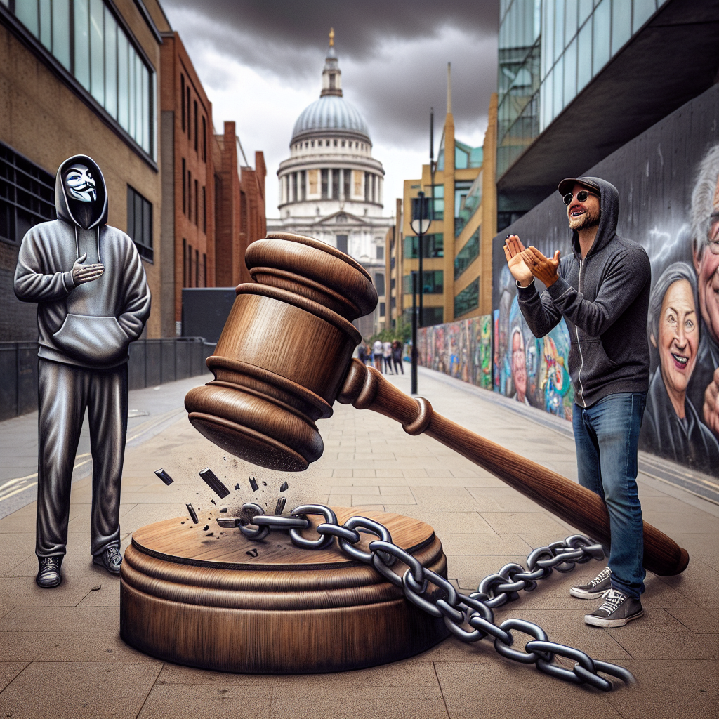 Elon Musk Applauds Banksy's Controversial London Mural: A Gavel Strikes Against Censorship!