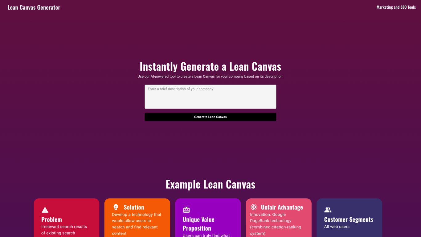 Lean Canvas