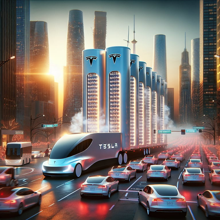 Tesla Unleashes Mobile Megapack Chargers to Zap Away Peak Traffic Woes