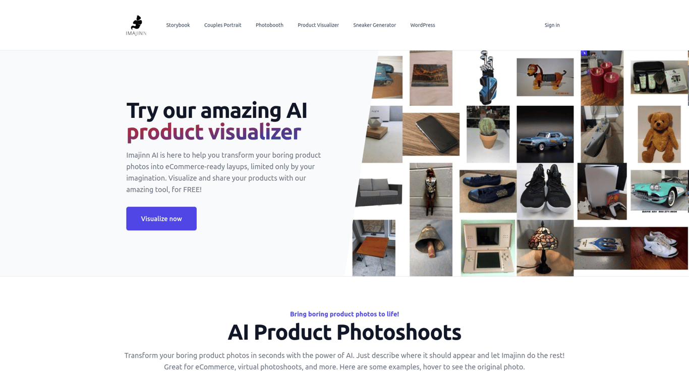 AI Product Visualizer by Imajinn AI
