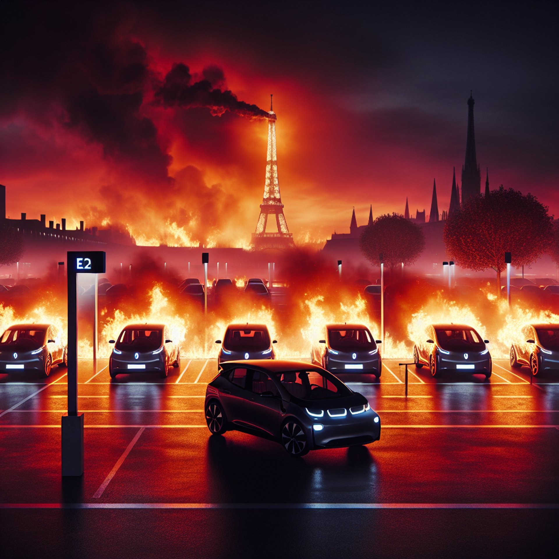 Arson Strikes Again: Tesla's French Lot Up in Flames