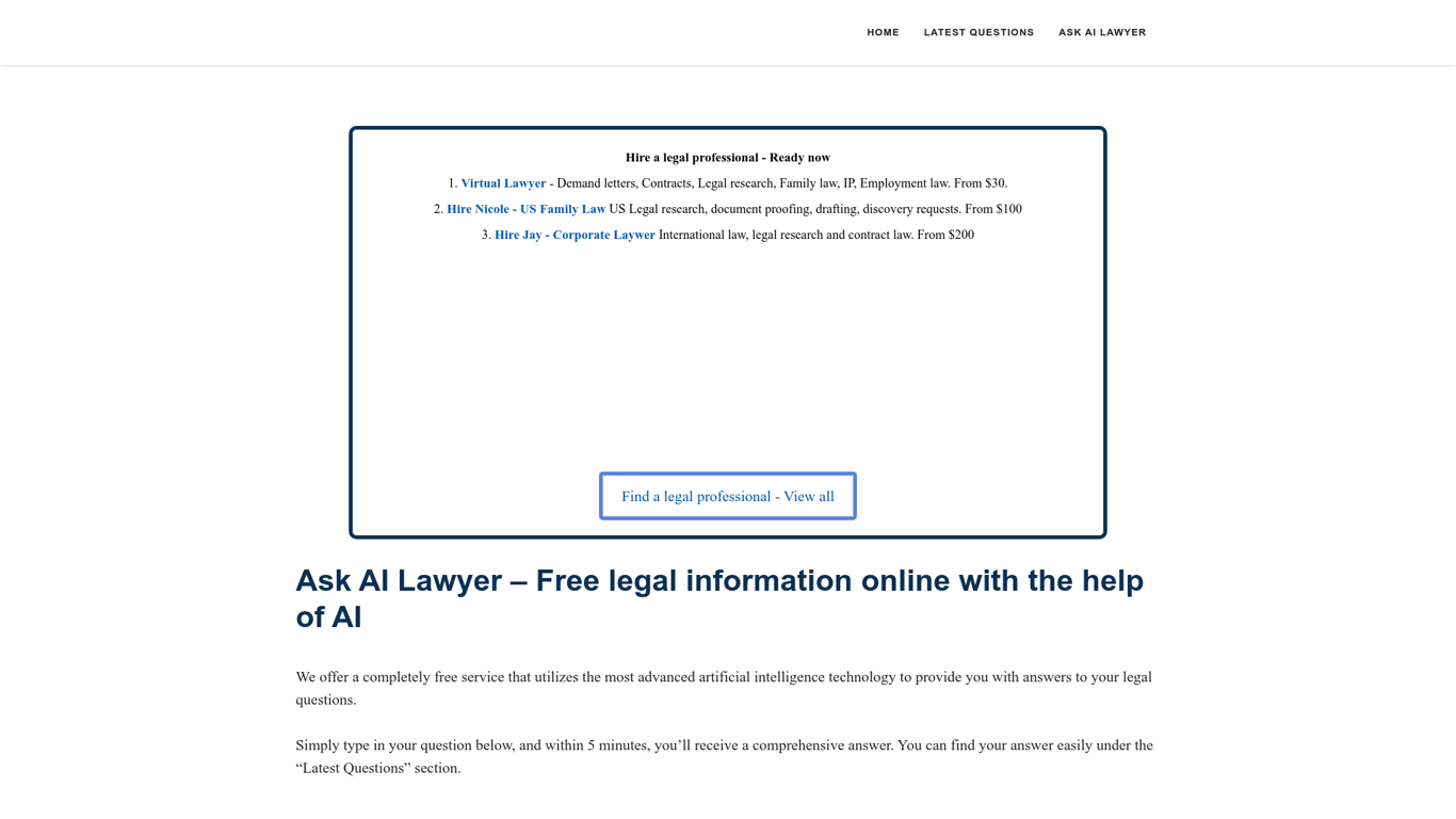 Ask AI Lawyer