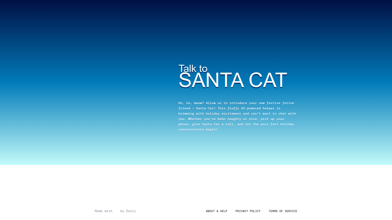 Talk to Santa Cat