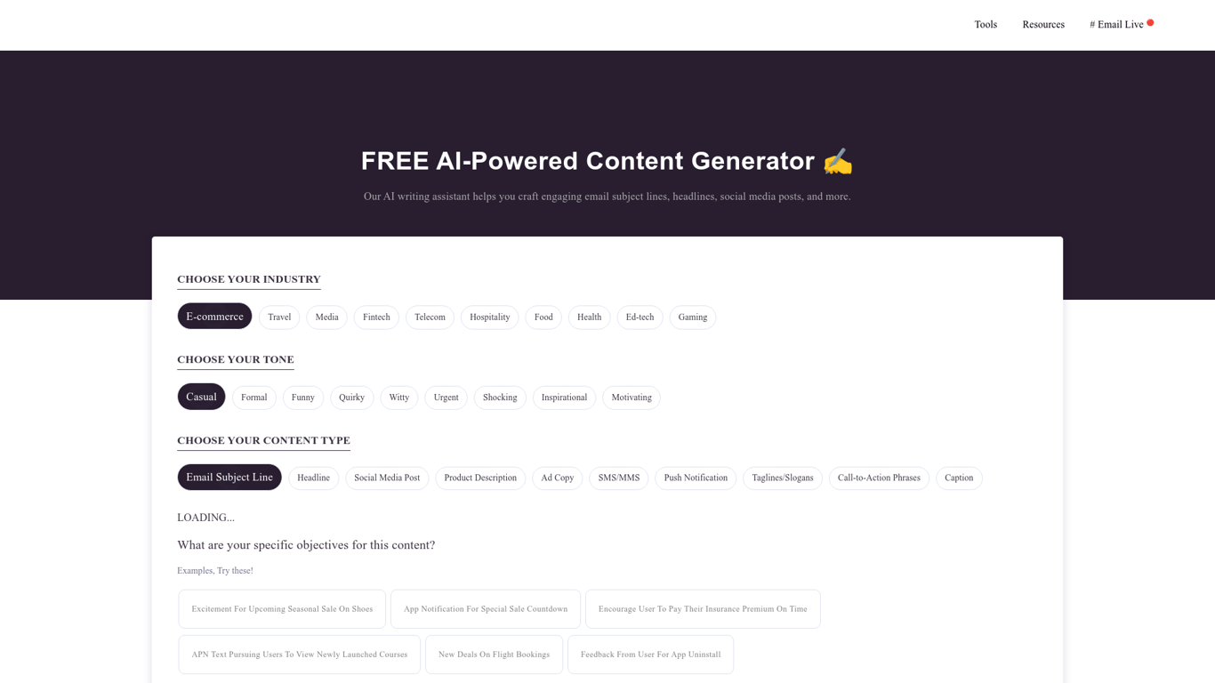 AI Content Generator | emaildojo.io