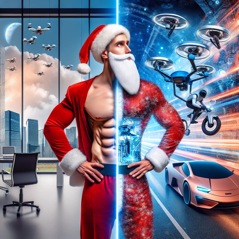 Elon Musk Dons Santa Suit for Viral 'How It Started vs. How It's Going' Meme!