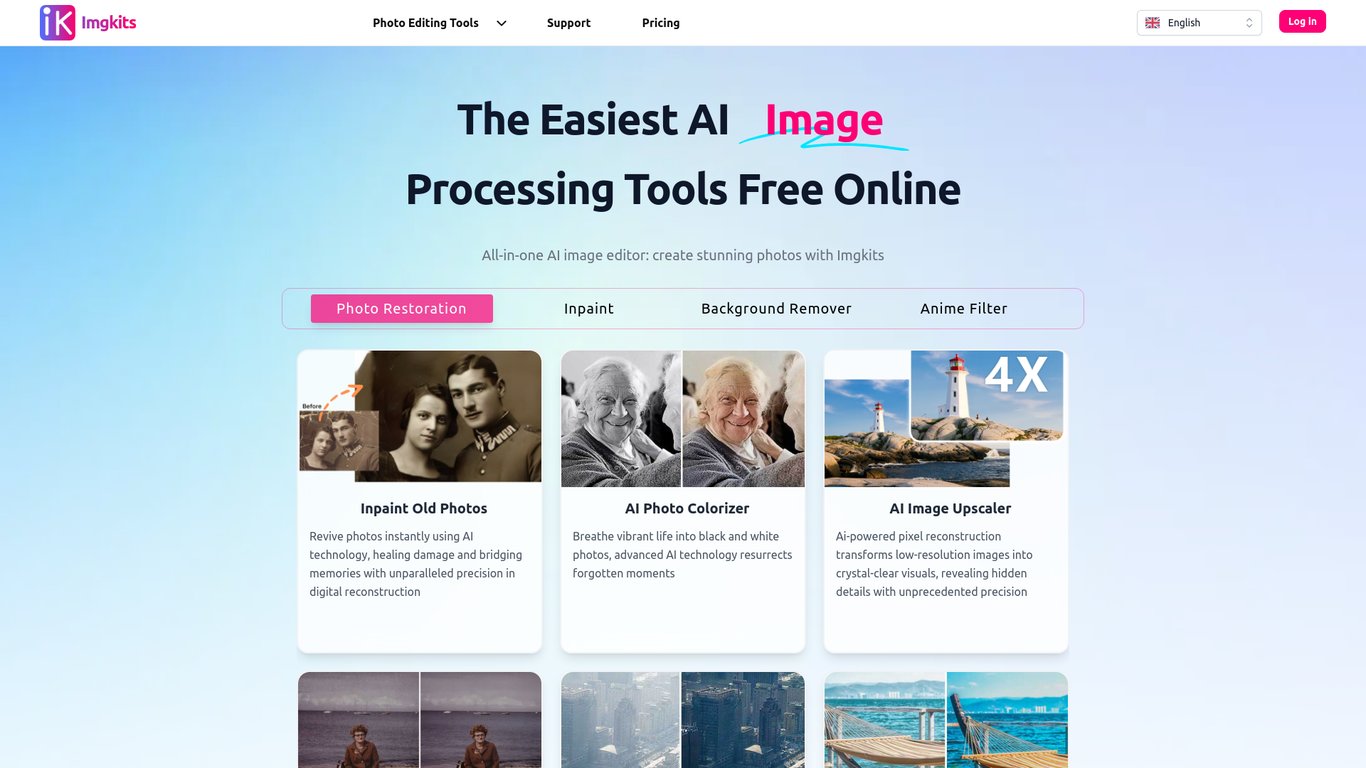 Imgkits - AI Image Processing Tools Online