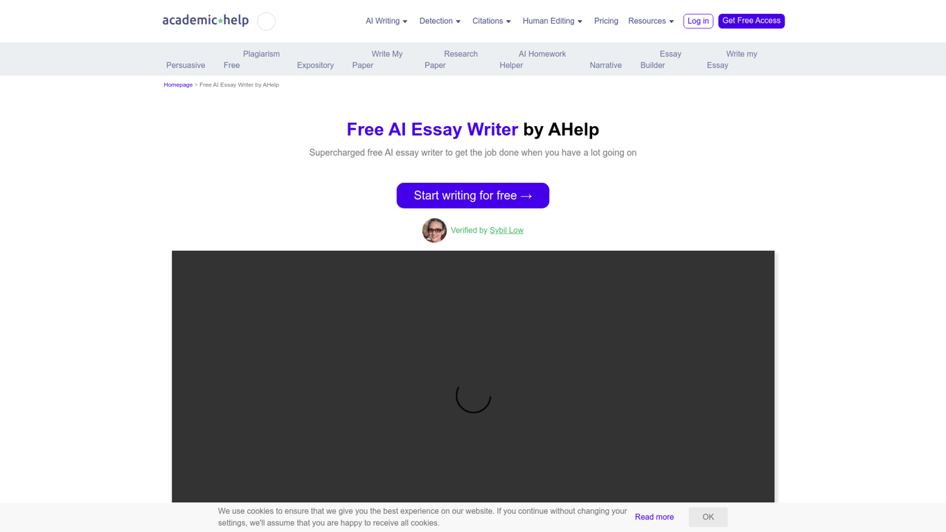 Thumbnail image for Academic Help - AI Essay Writer