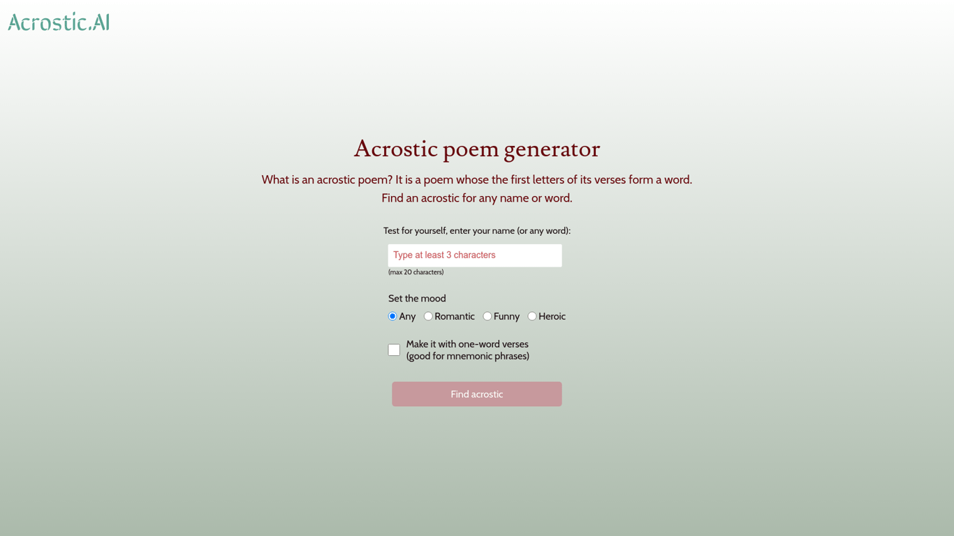 Acrostic AI