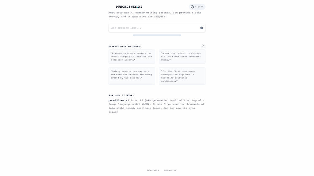 Thumbnail image for Punchlines.ai