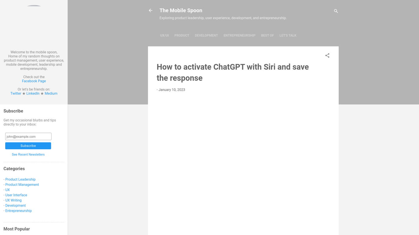 ChatGPT for Siri