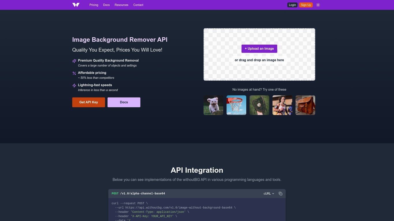 withoutBG API