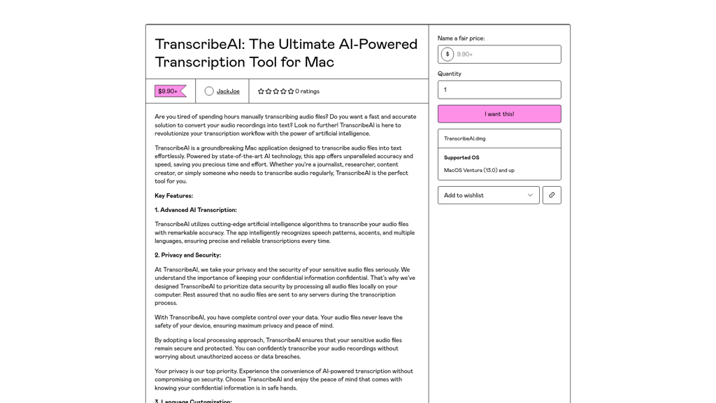 Thumbnail image for TranscribeAI