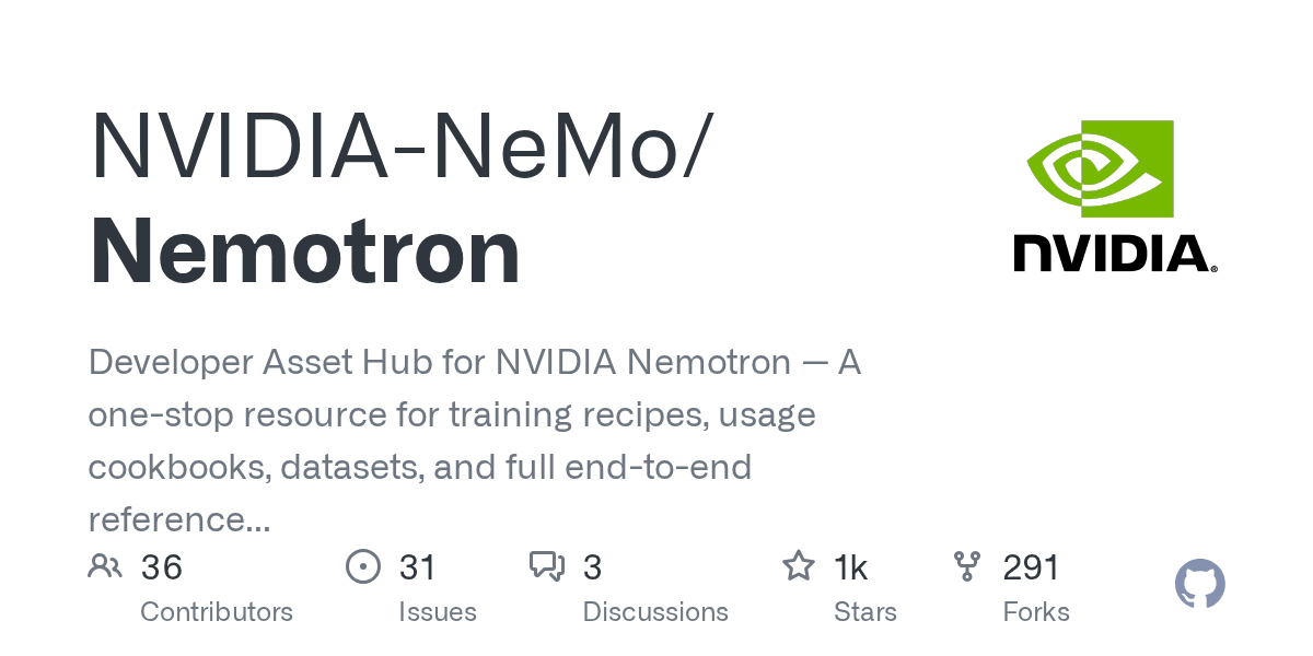NVIDIA Nemotron Developer Asset Hub