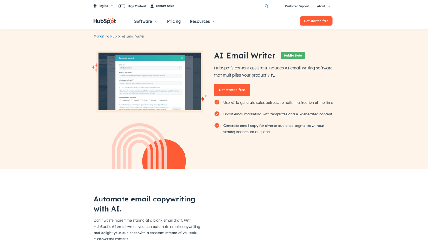 AI Email Writer | HubSpot