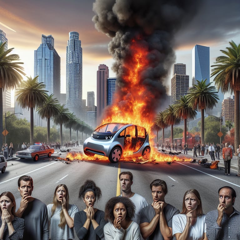 Fiery Tesla Crash Ignites Concerns Over EV Safety in Los Angeles