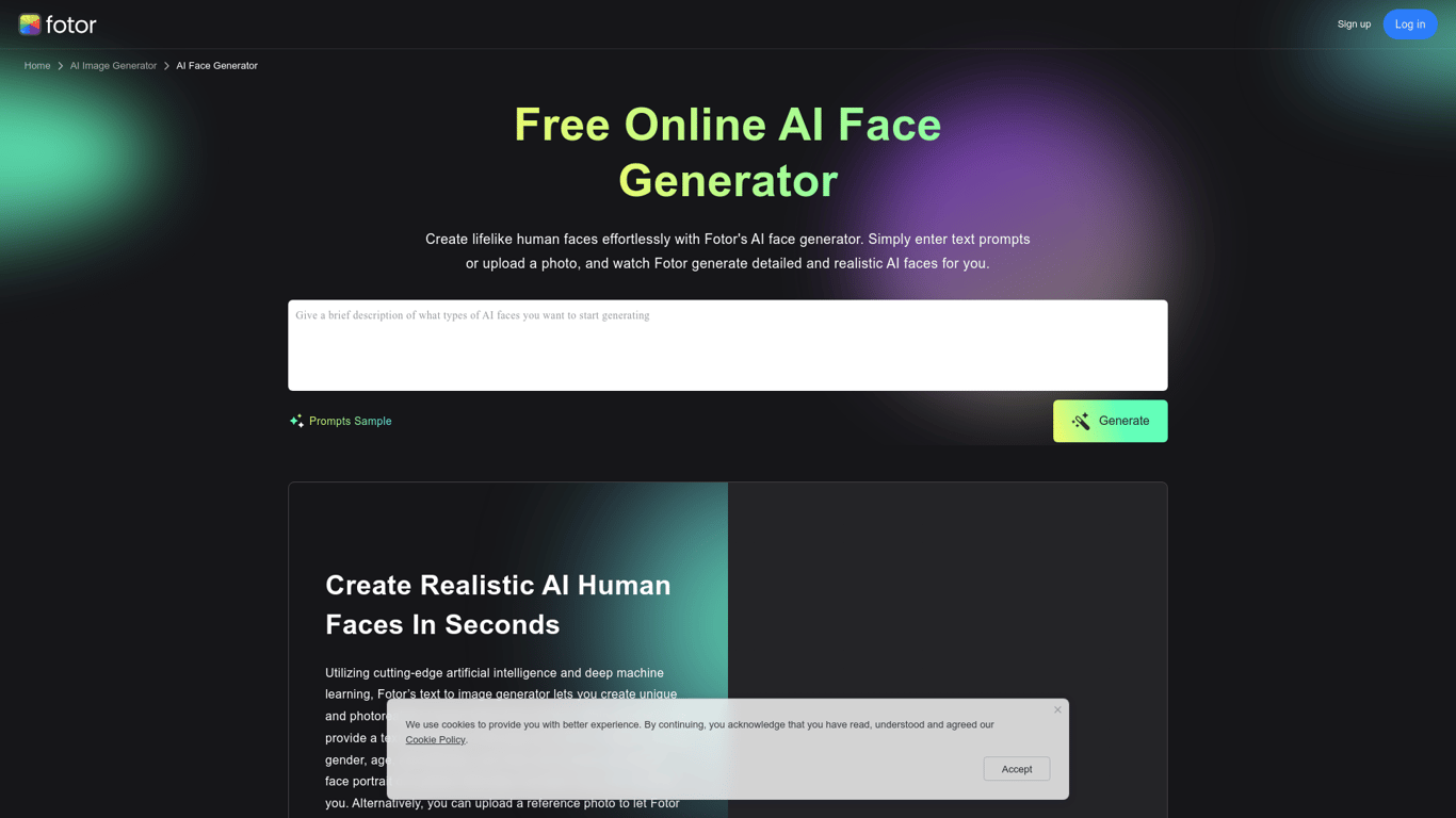 AI Face Generator By Fotor