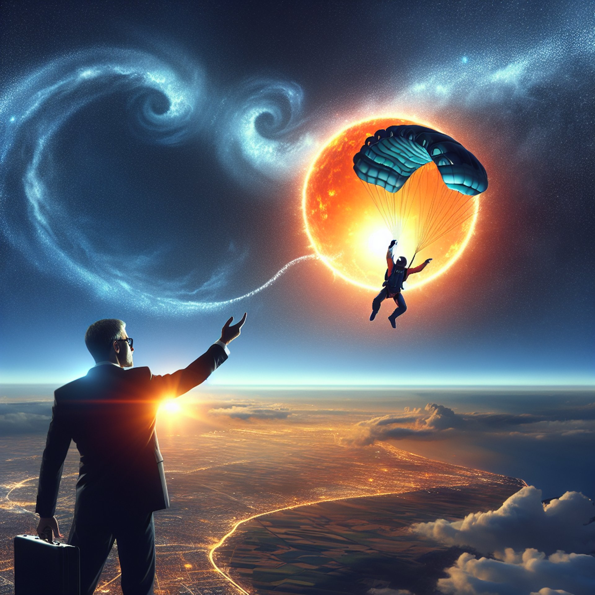 Skydiver's Cosmic Dance with the Sun Stuns Even Elon Musk!