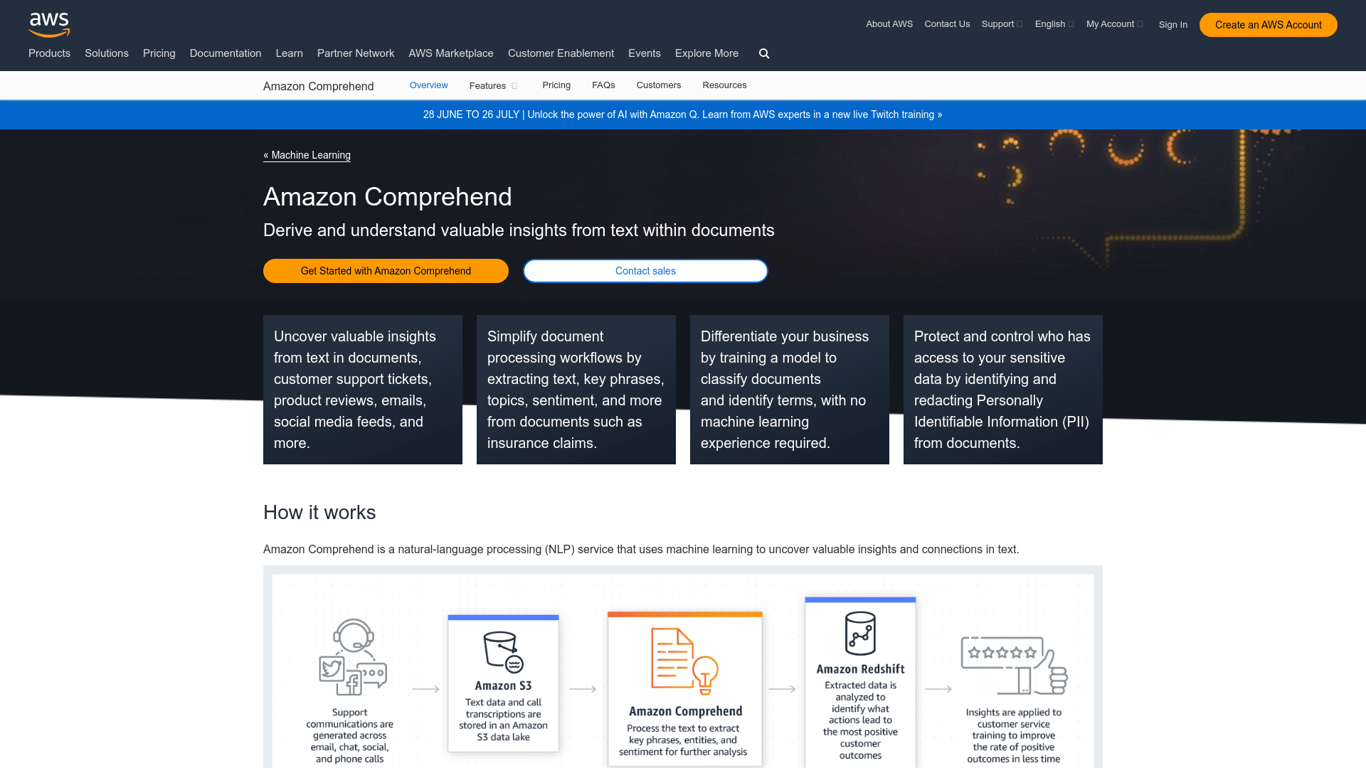 Amazon Comprehend